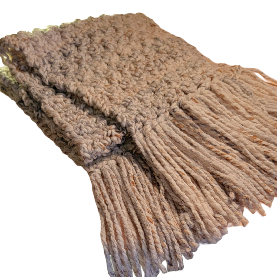 Scarf Handmade Crocheted Wool Blend - Oma's Cozy Creations