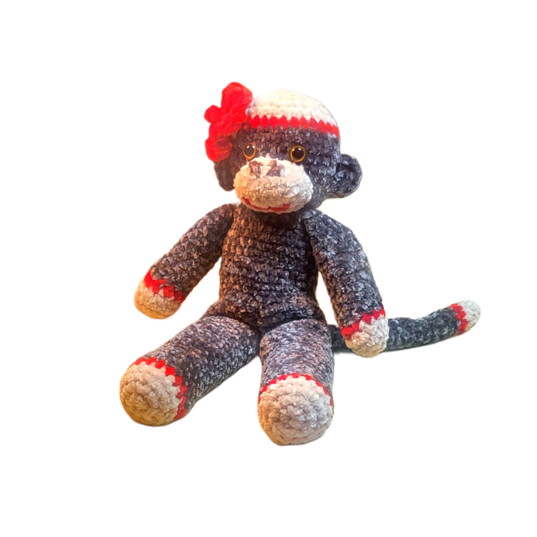 Amigurumi Sock Monkey Crochet Plushie - Oma's Cozy Creations