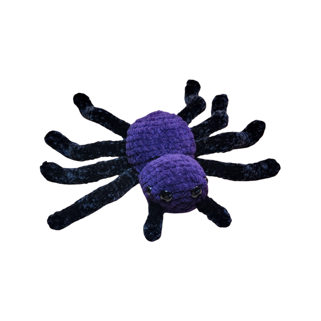 Spider Crochet Plushie Purple Amigurumi - Oma's Cozy Creations
