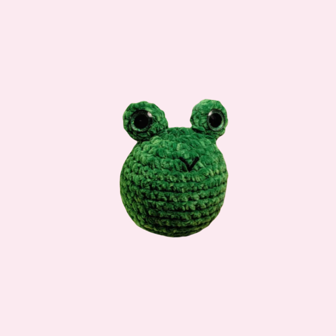 Amigurumi Frog Crochet Stuffie Animal - Oma's Cozy Creations