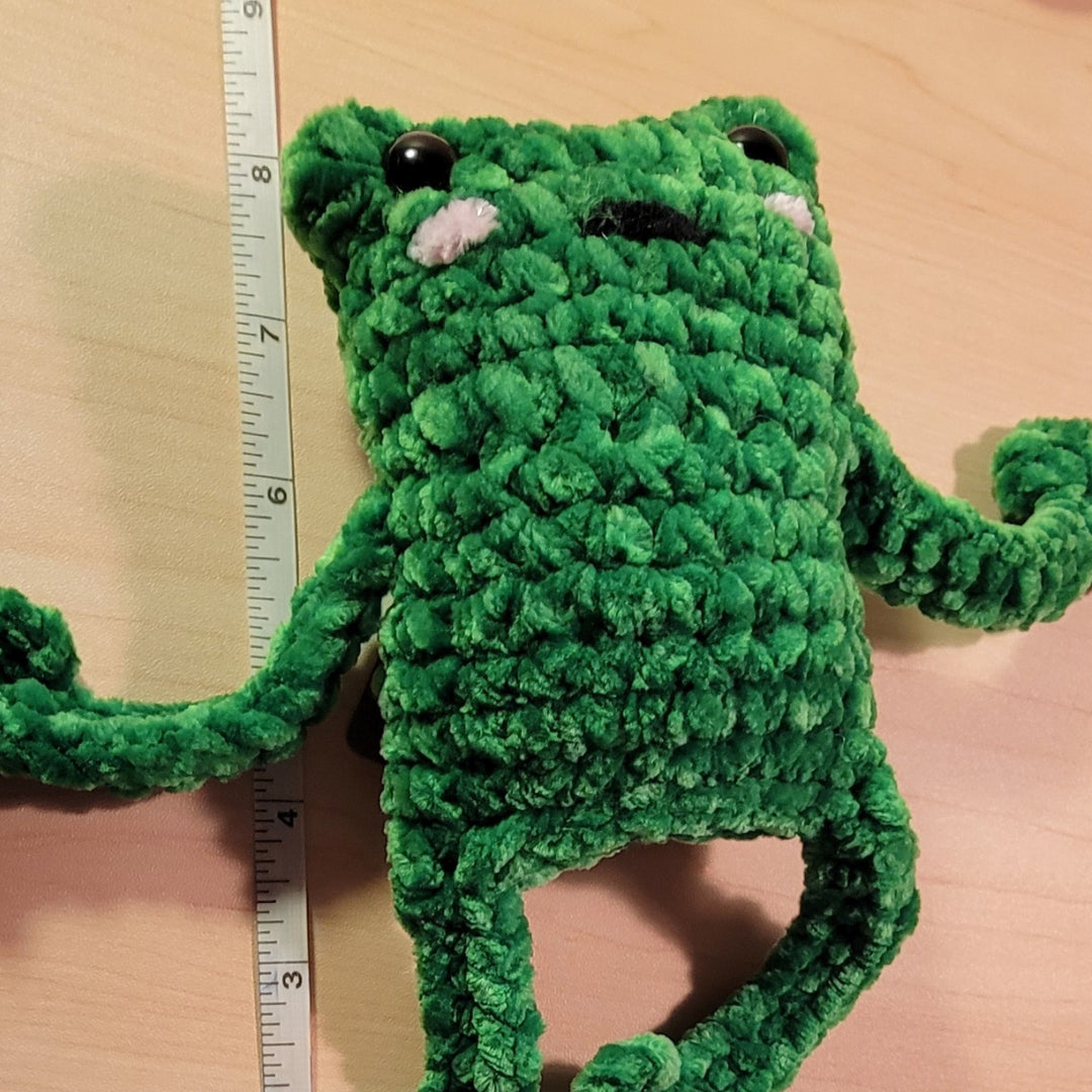 Amigurumi Leggy Frog Crochet Animal Plushie - Oma's Cozy Creations