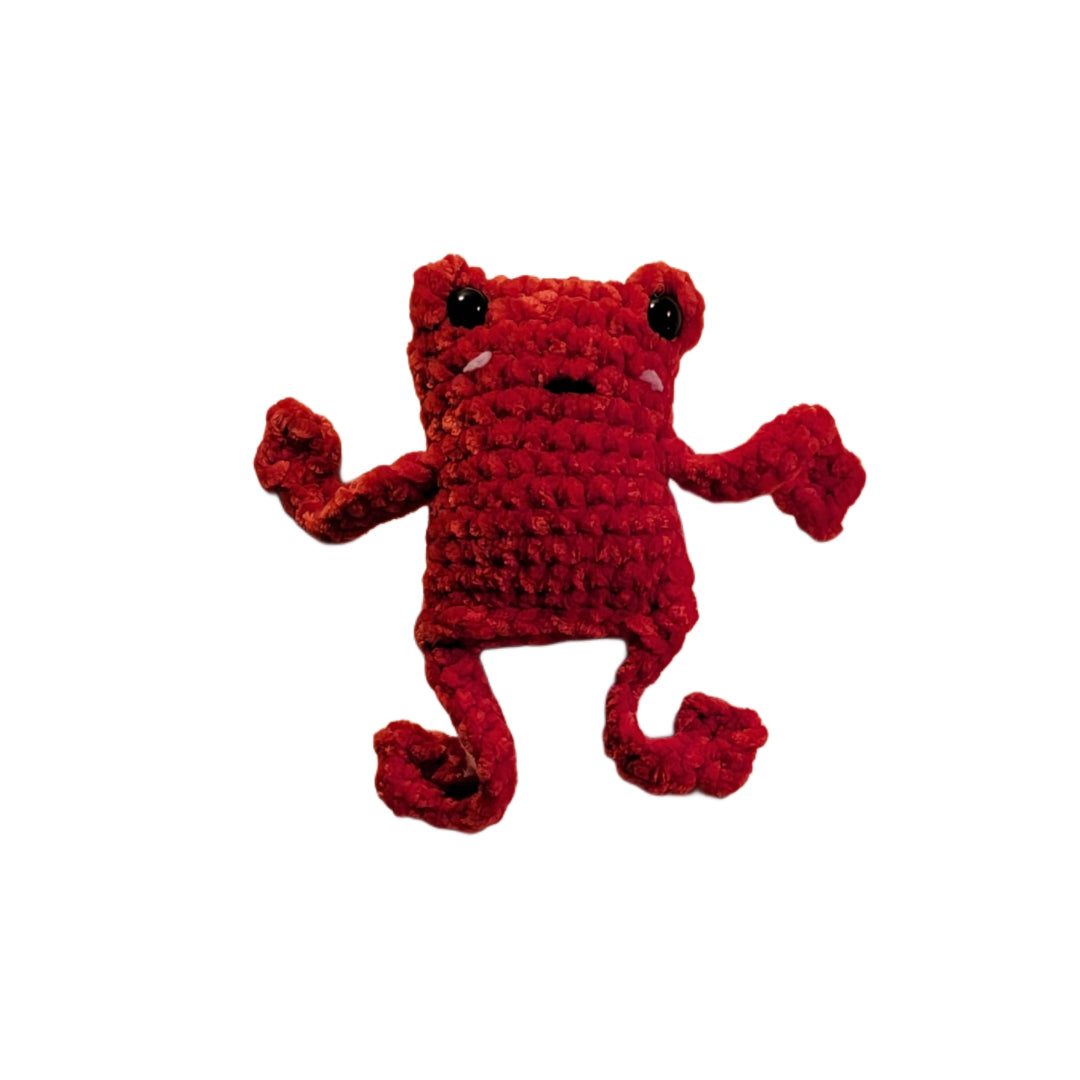 Amigurumi Leggy Frog Crochet Animal Plushie - Oma's Cozy Creations