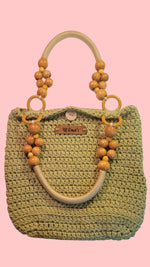 Farmers Market Bag Crochet Tote Long Handled - Oma's Cozy Creations