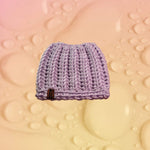 Handmade Crochet Messy Bun Beanie - Oma's Cozy Creations