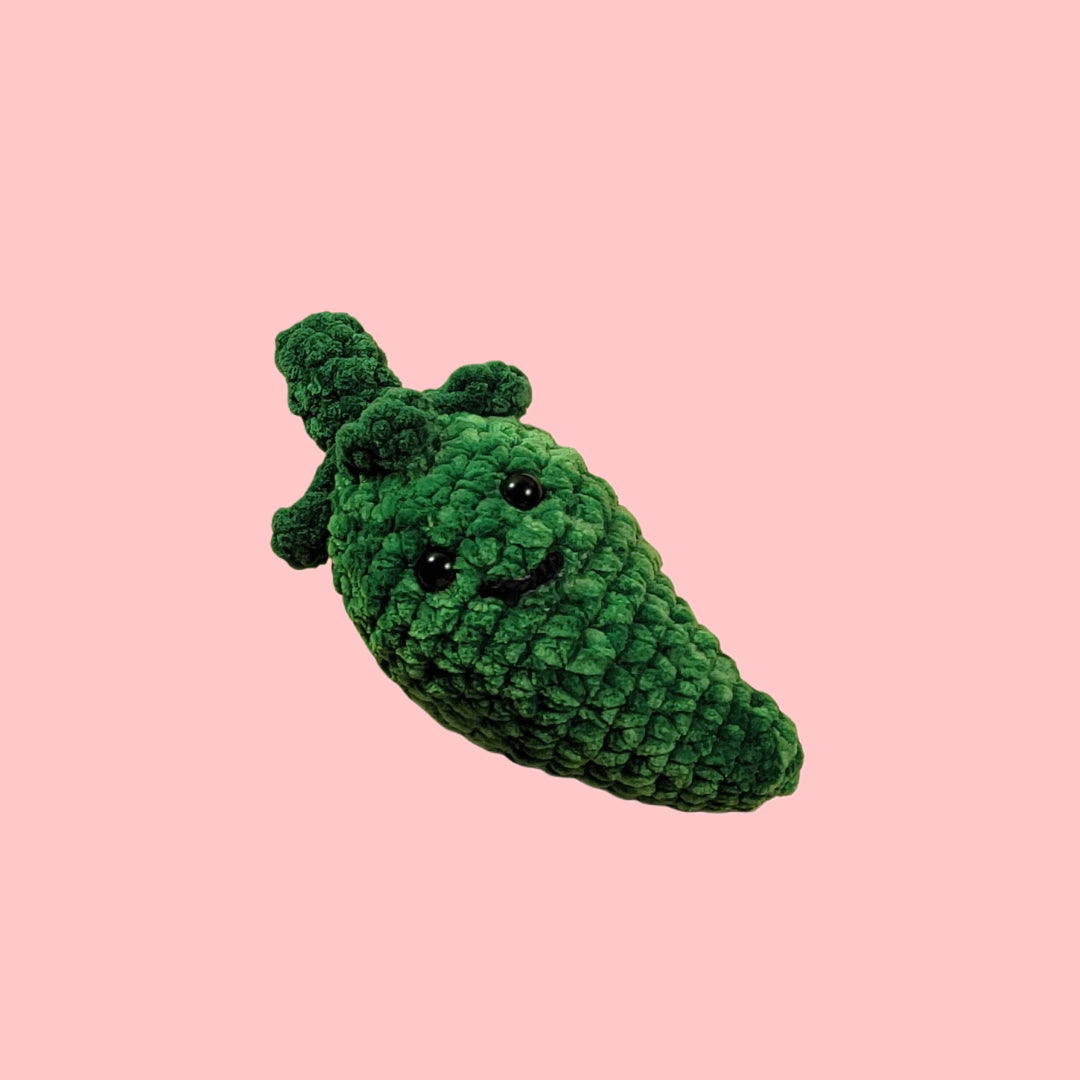 Amigurumi Positive Pepper Crocheted Chili Pepper Plushie - Oma's Cozy Creations