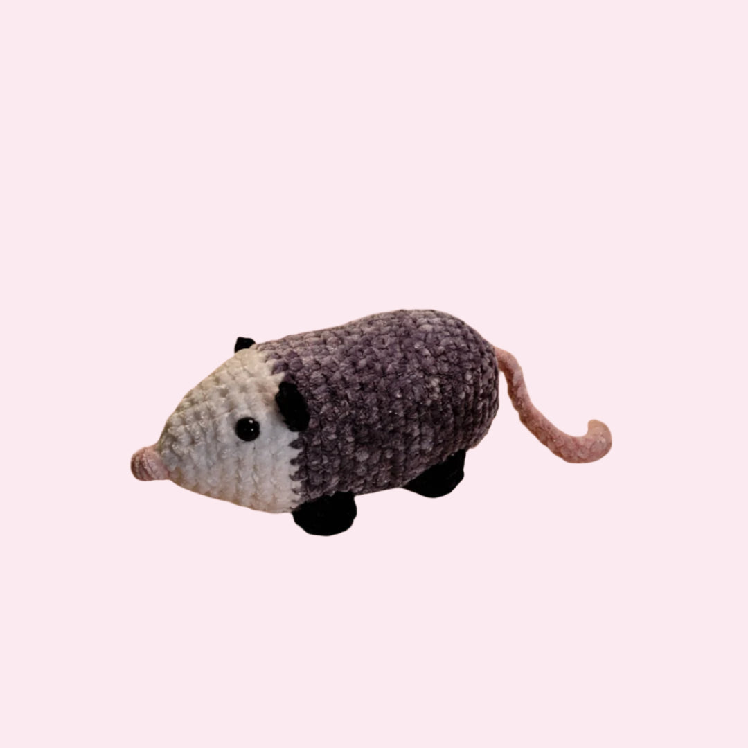 Amigurumi Possum Crocheted Animal Plushie - Oma's Cozy Creations