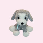 Amigurumi Puppy Plushie Gray Dog - Oma's Cozy Creations