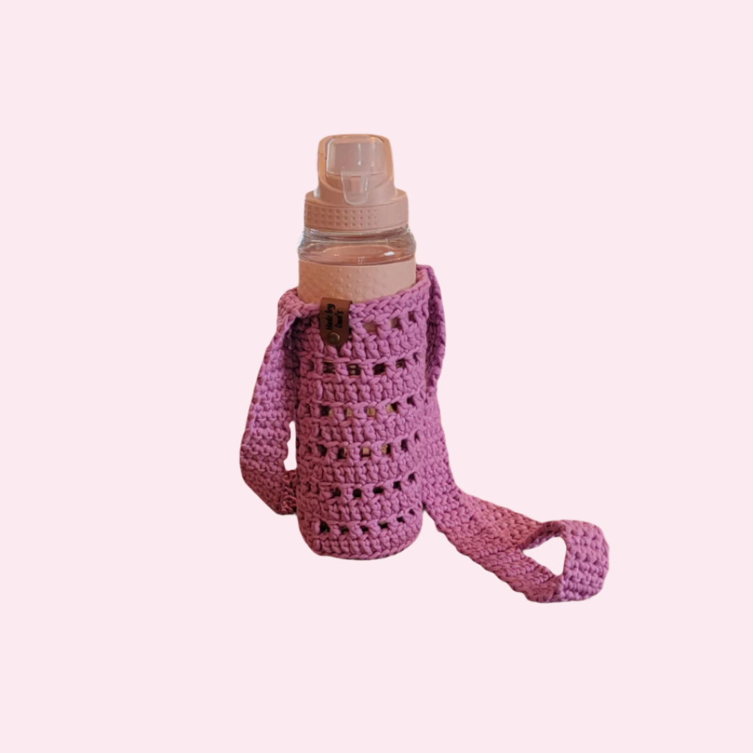 Water Bottle Holder Cross Body Handle - Oma's Cozy Creations