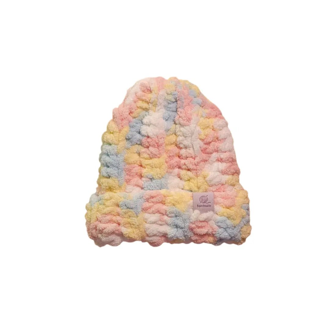 Baby Beanie with Chenille Style Yarn - Oma's Cozy Creations