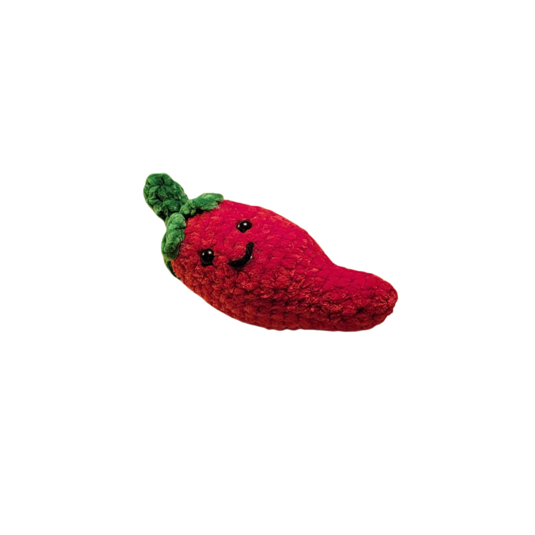 Amigurumi Positive Pepper Crocheted Chili Pepper Plushie - Oma's Cozy Creations